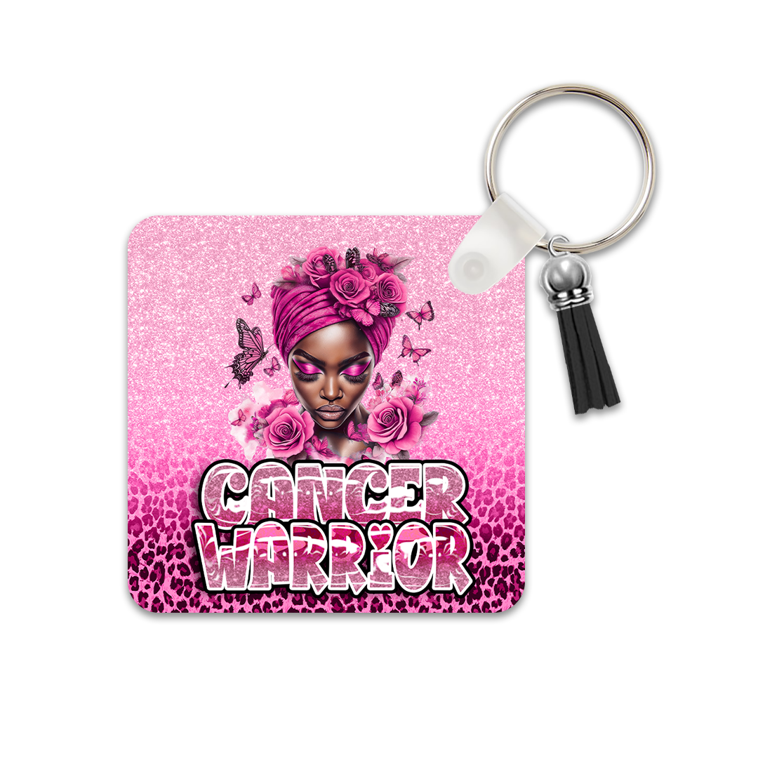 PinkOut Square Key Chain