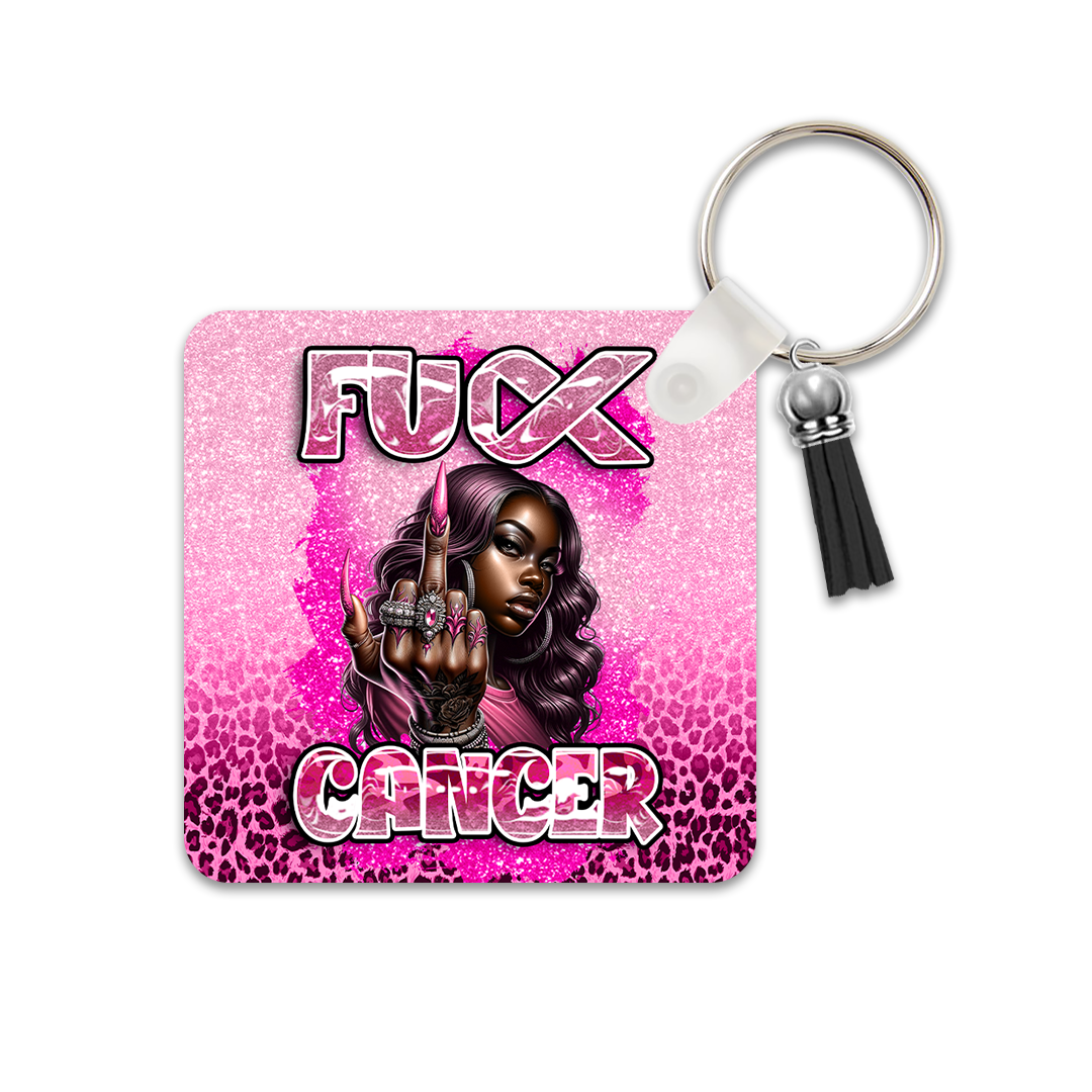 PinkOut Square Key Chain